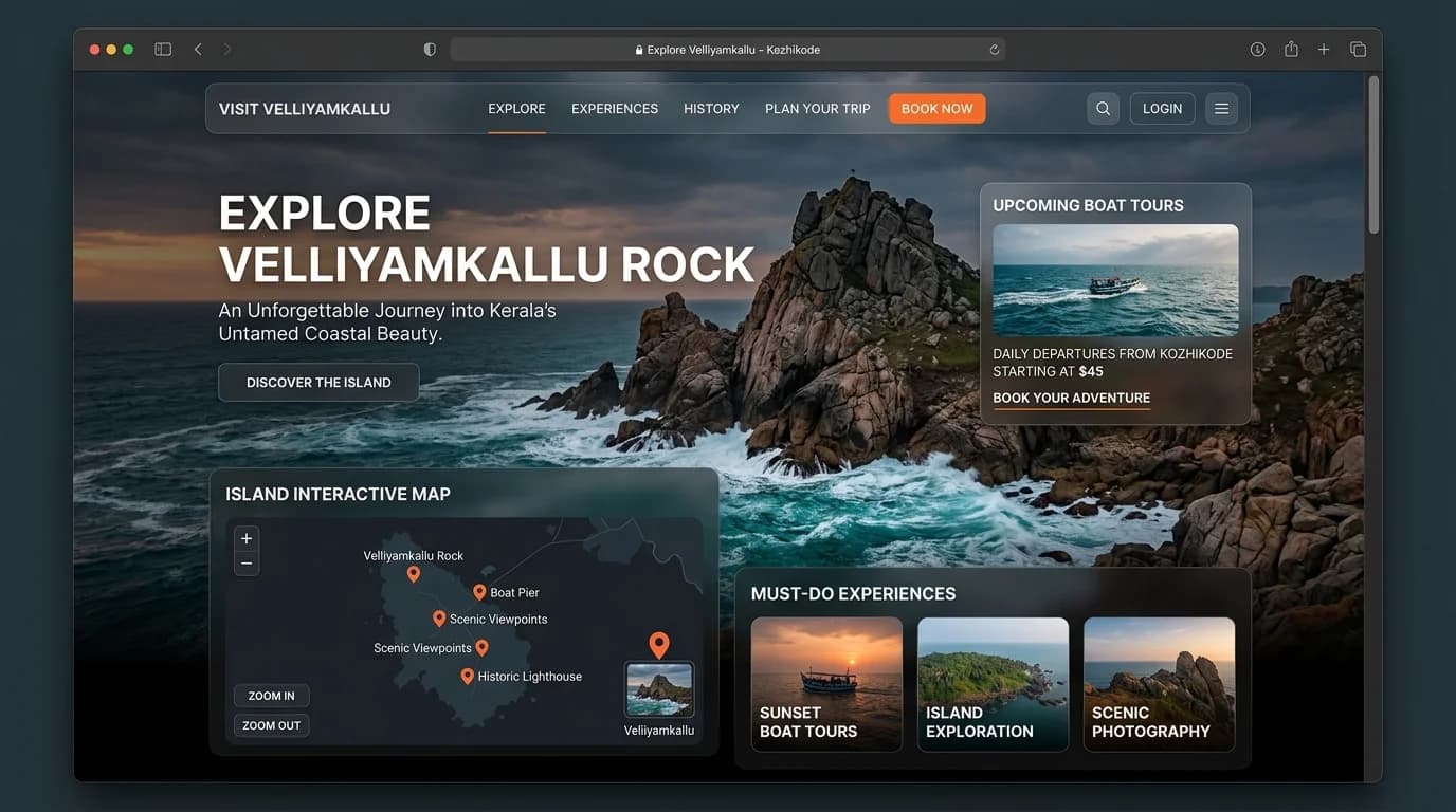Visit Velliyamkallu Tourism Experience — Digital Experience Design by Muhammed Riswanudeen